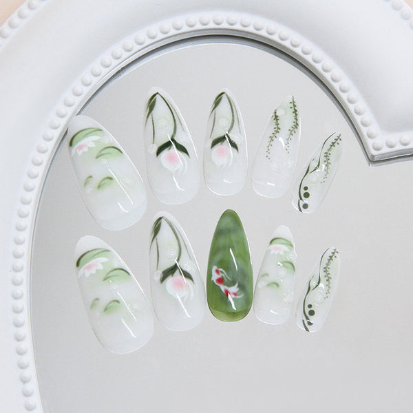 12 Sizes-24 Pcs Press On Nails W2029