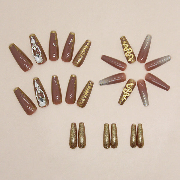12 Sizes-24 Pcs Press On Nails Z510