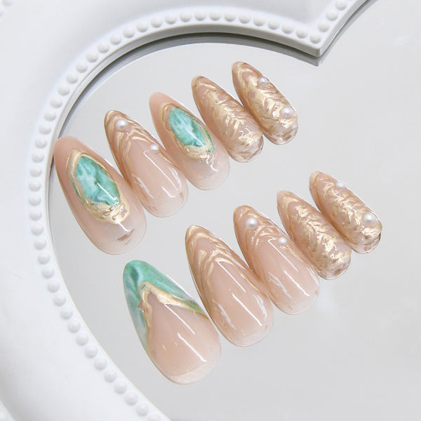 12 Sizes-24 Pcs Press On Nails Z1093