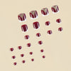 12 Sizes-24 Pcs Press On Nails D018