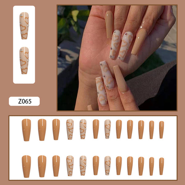 12 Sizes-24 Pcs Press On Nails Z065