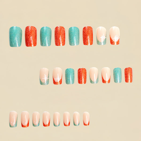 12 Sizes-24 Pcs Press On Nails Y264