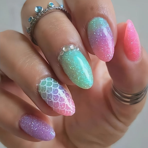 12 Sizes-24 Pcs Press On Nails Y1443