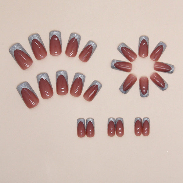 12 Sizes-24 Pcs Press On Nails W1369