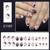 12 Sizes-24 Pcs Press On Nails C1107