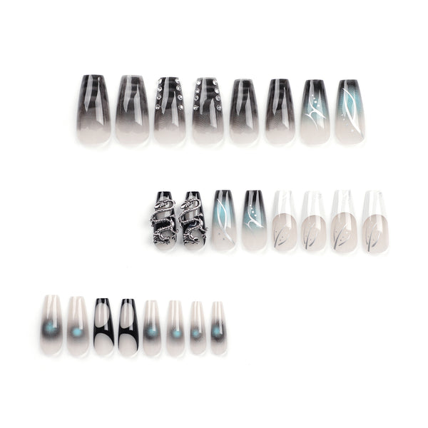 12 Sizes-24 Pcs Press On Nails GN016