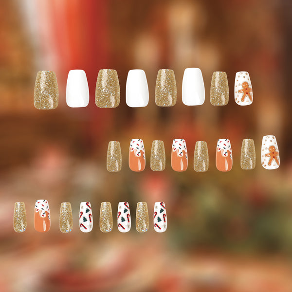 12 Sizes-24 Pcs Press On Nails JP2690