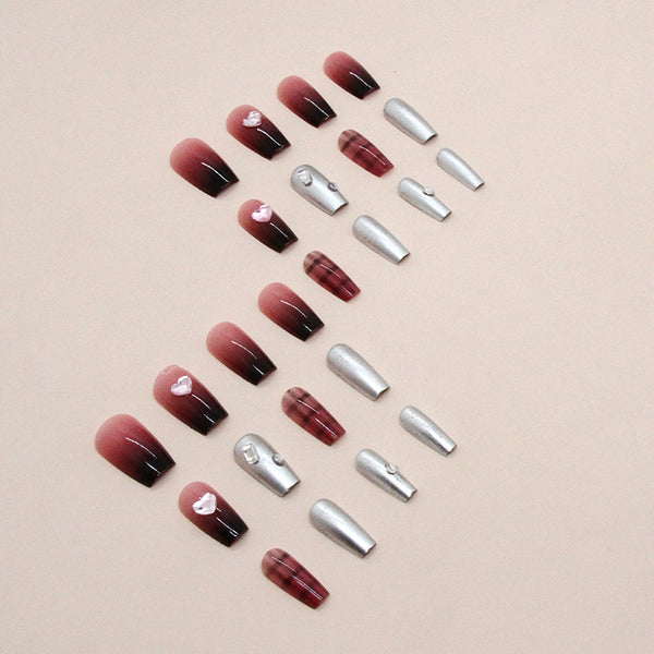 12 Sizes-24 Pcs Press On Nails Z749