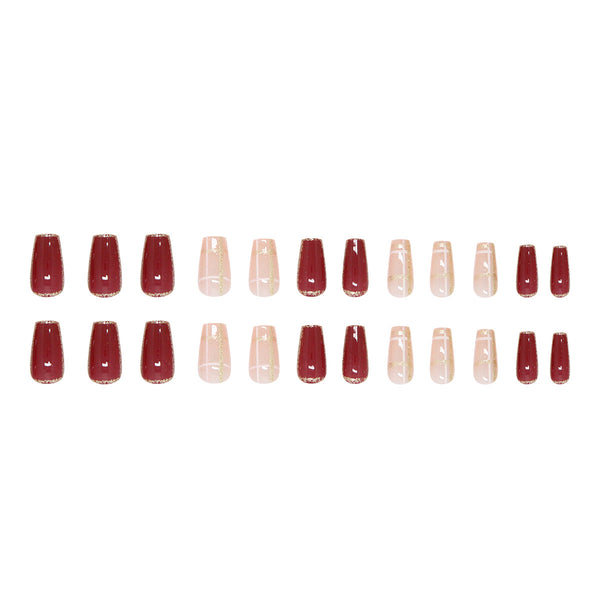 12 Sizes-24 PcsPress On Nails R952