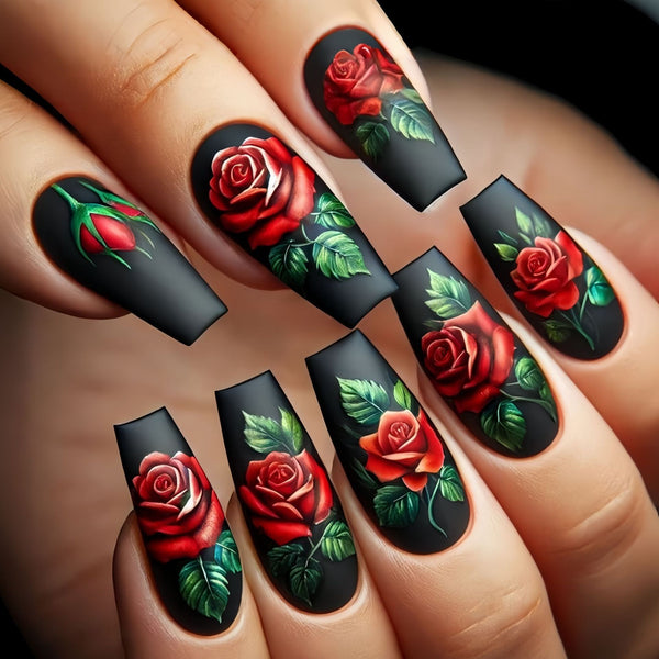 12 Sizes-24 Pcs Press On Nails Y1634