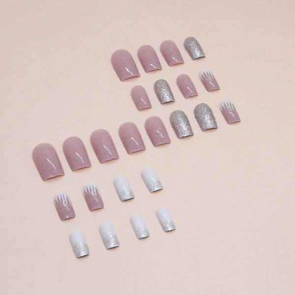 12 Sizes-24 Pcs Press On Nails W1481
