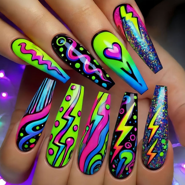 12 Sizes-24 Pcs Press On Nails Y1479