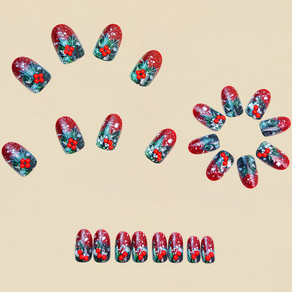 12 Sizes-24 Pcs Press On Nails Y1374