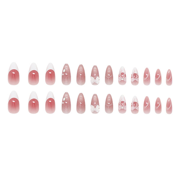 12 Sizes-24 Pcs Press On Nails Z1090
