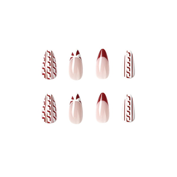 12 Sizes-24 Pcs Press On Nails JP1892