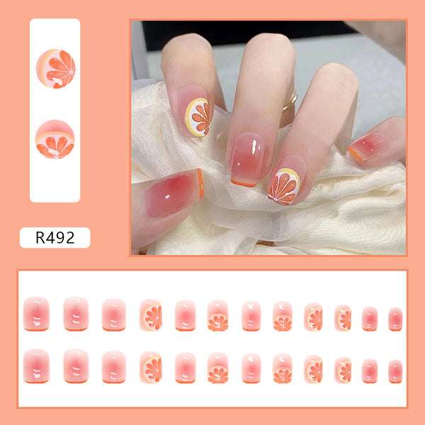 12 Sizes-24 Pcs Press On Nails R492