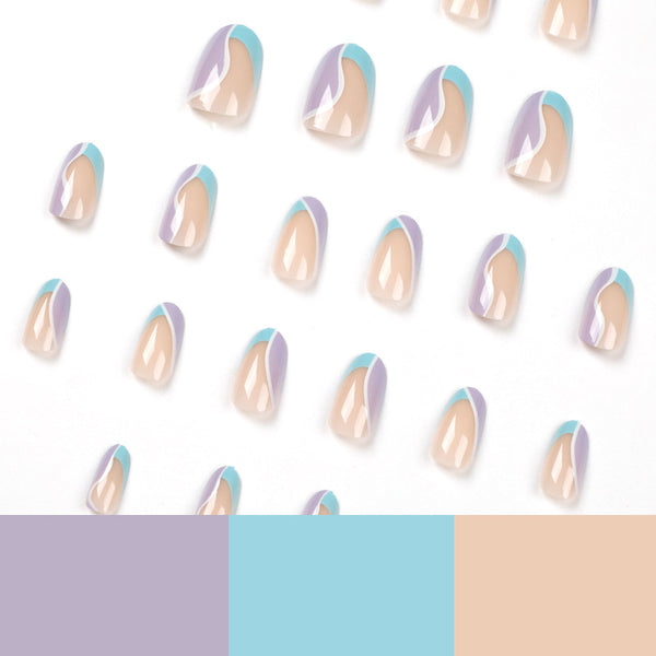 12 Sizes-24 Pcs Press On Nails JP1769