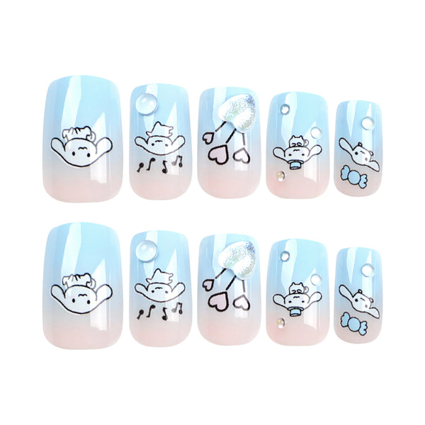 12 Sizes-24 Pcs Press On Nails JP2962