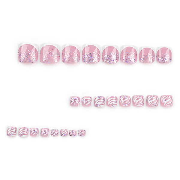 12 Sizes-24 Pcs Press On Nails JP3211