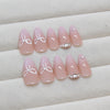 12 Sizes-24 Pcs Press On Nails Z895