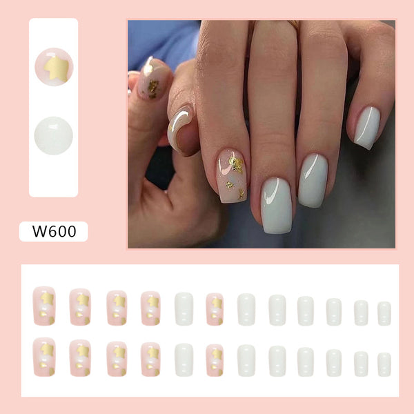 12 Sizes-24 Pcs Press On Nails W600