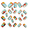 12 Sizes-24 Pcs Press On Nails Y1416