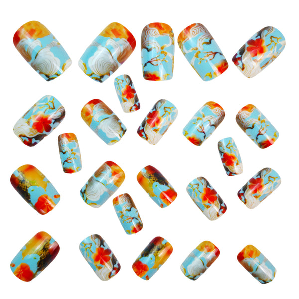 12 Sizes-24 Pcs Press On Nails Y1416