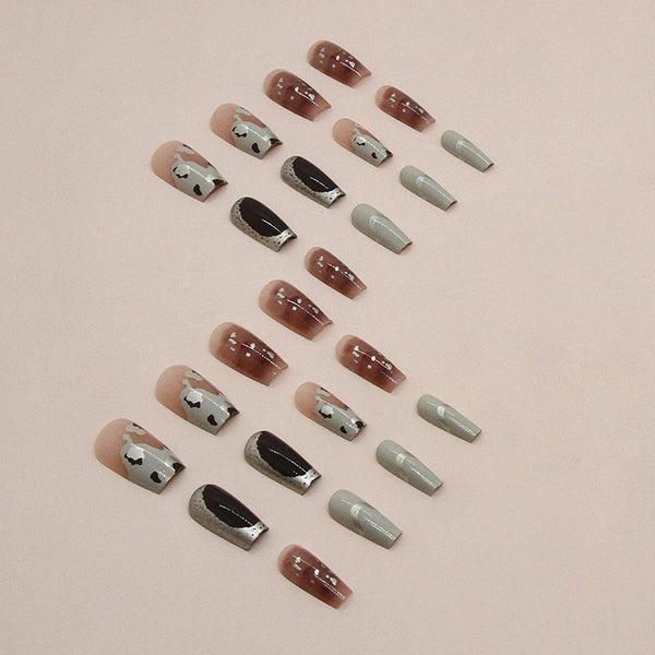 12 Sizes-24 Pcs Press On Nails R650