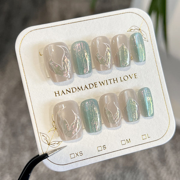 12 Sizes-24 Pcs Press On Nails SP116