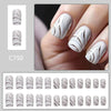 12 Sizes-24 Pcs Press On Nails C750