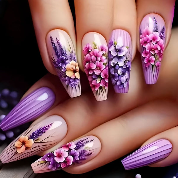 12 Sizes-24 Pcs Press On Nails Y883