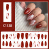 12 Sizes-24 Pcs Press On Nails C1328