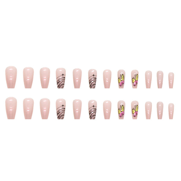 12 Sizes-24 Pcs Press On Nails W341