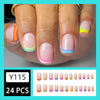 12 Sizes-24 Pcs Press On Nails Y115