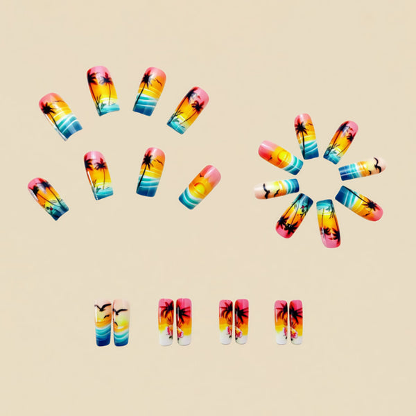 12 Sizes-24 Pcs Press On Nails Y560