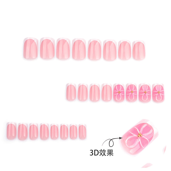 12 Sizes-24 Pcs Press On Nails JP3513