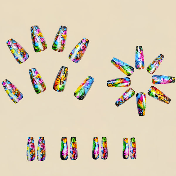 12 Sizes-24 Pcs Press On Nails Y443