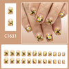 12 Sizes-24 Pcs Press On Nails C1631