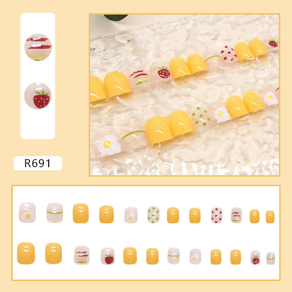 12 Sizes-24 Pcs Press On Nails R687