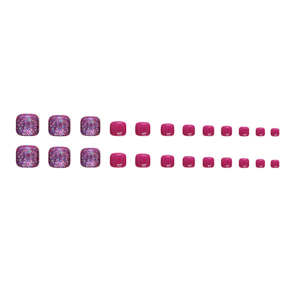 12 Sizes-24 Pcs Press On Nails F115
