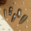 12 Sizes-24 Pcs Press On Nails JP1907