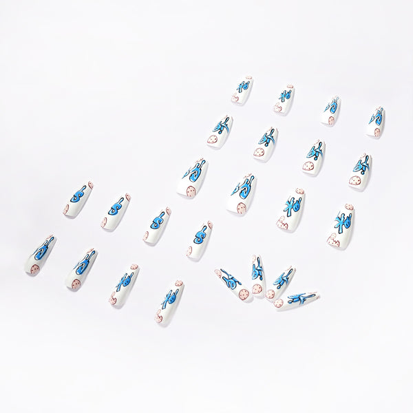 12 Sizes-24 Pcs Press On Nails JP1169