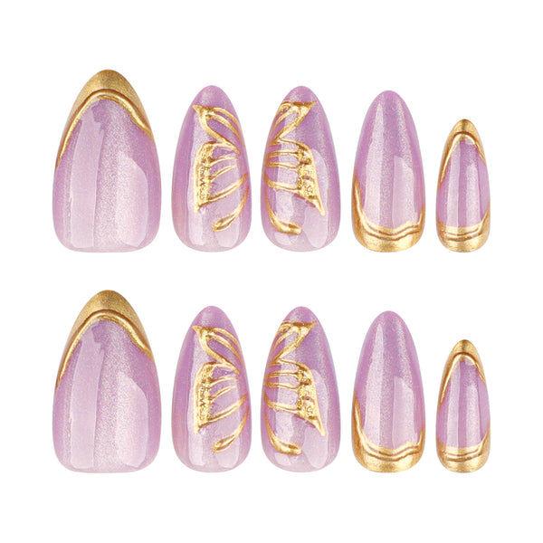 12 Sizes-24 Pcs Press On Nails JP4017