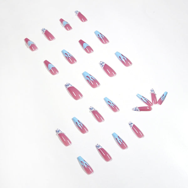 12 Sizes-24 Pcs Press On Nails JP1202