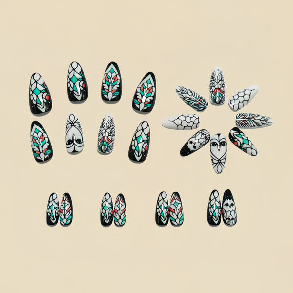 12 Sizes-24 Pcs Press On Nails Y1532