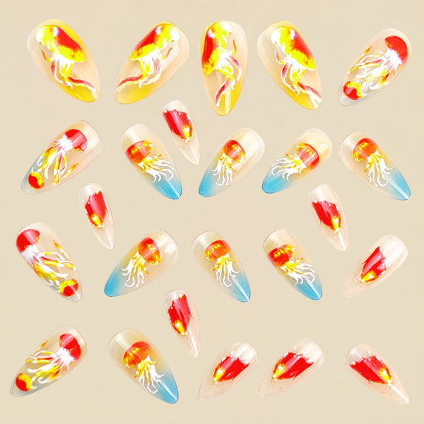 12 Sizes-24 Pcs Press On Nails Y1109