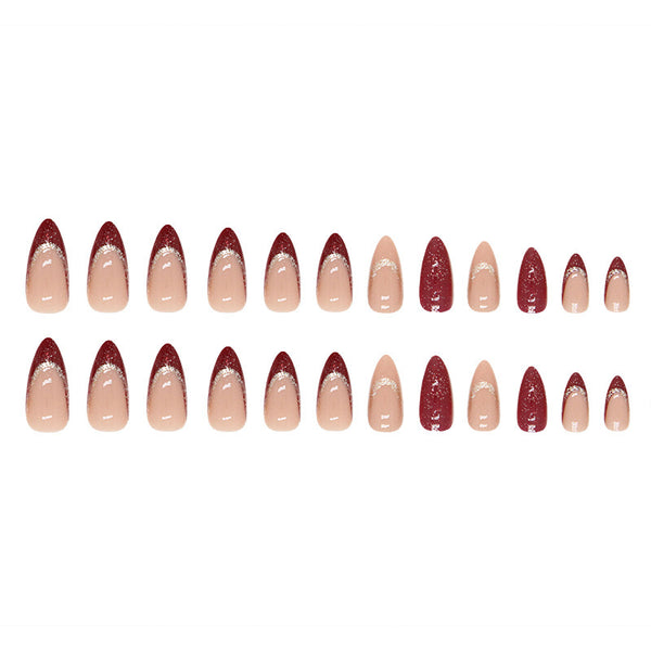 12 Sizes-24 Pcs Press On Nails Y011