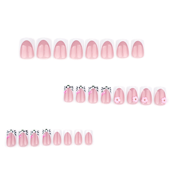 12 Sizes-24 Pcs Press On Nails JP3679