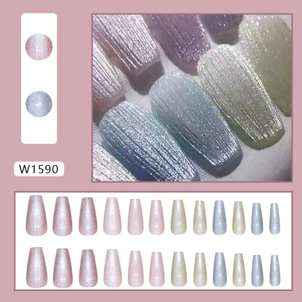 12 Sizes-24 Pcs Press On Nails W1590