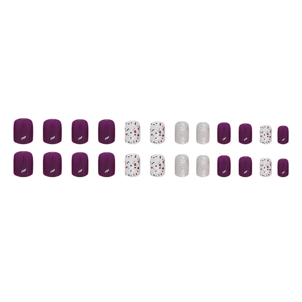 12 Sizes-24 Pcs Press On Nails W1335